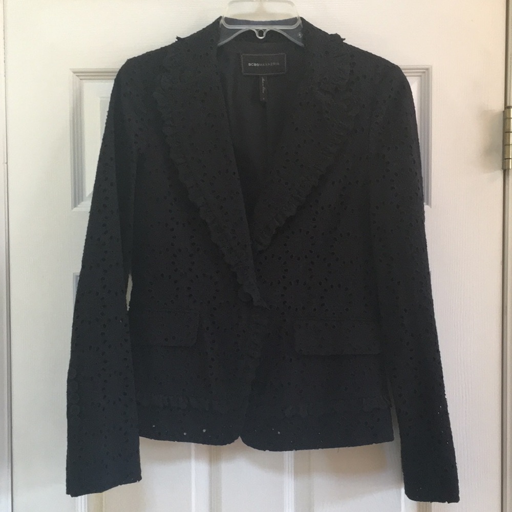 Black eyelet BCBG jacket
